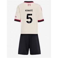 Liverpool Ibrahima Konate #5 Bortedraktsett Barn 2025-26 Kortermet (+ korte bukser)